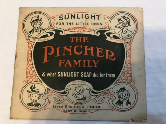 Sunlight Soap The Pincher Family “What It Did For Them Advertising Booklet C1900