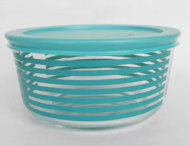 ❤️ PYREX Stripes LANE 4 Cup Storage Bowl CHOOSE: RED BLUE GREEN WHITE or YELLOW