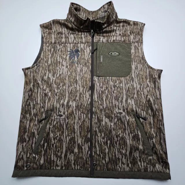 Drake Mossy Oak Mens Vest XL Camo Brown Waterfowl NWTF Hunt Sportsman Bottomland