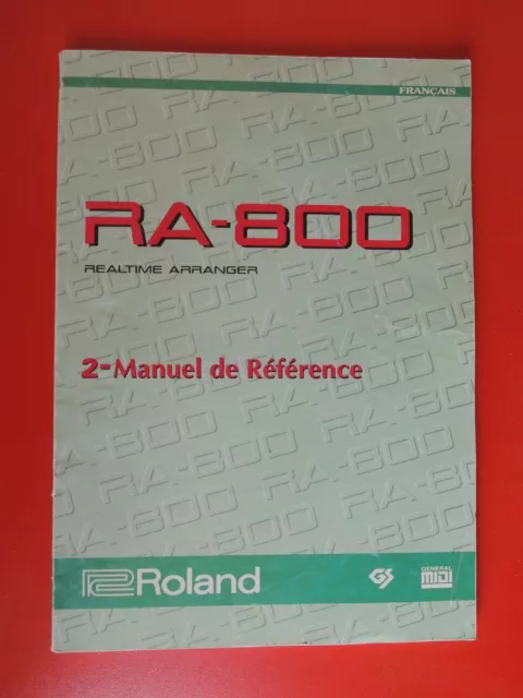 Roland "Manuel référence" Français MODE EMPLOI original RA-800 G800 realtime