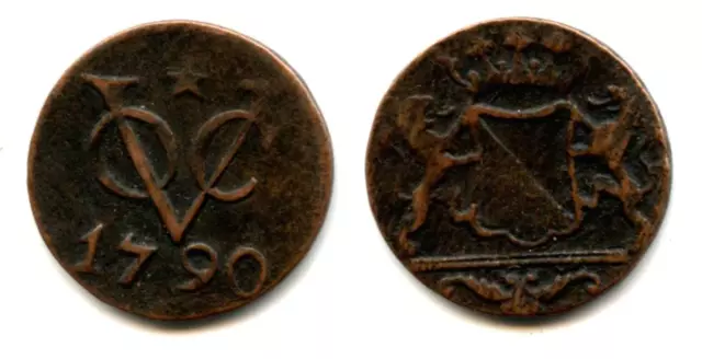 Utrecht issue copper duit issued by VOC (the Dutch East India Company), 1790, Du