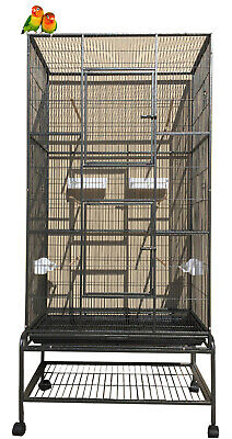 X-Large 70" Wrought Iron Flight Bird Cage Aviary Canary Finches Removable Stand