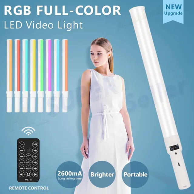 Handheld RGB Video LED Light Wand Rechargeable Photography Fill Light Stick Bar