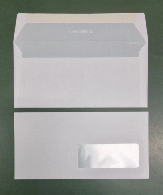 Buste Blasetti Super Bristol 11X22 finestra destra scatola da 500 pezzi art.137