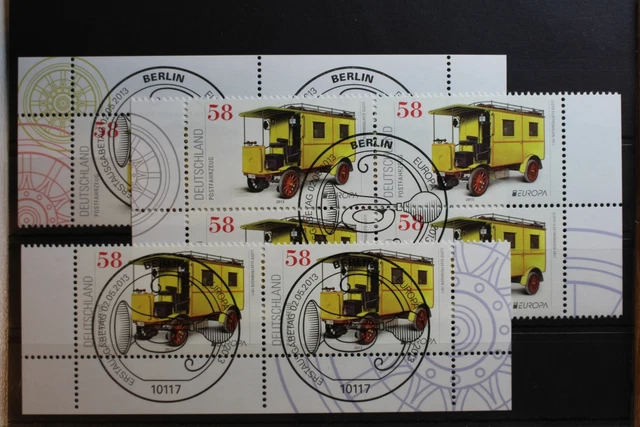 BRD 3007 gestempelt alle vier Eckränder und Viererblock ESst #RU130