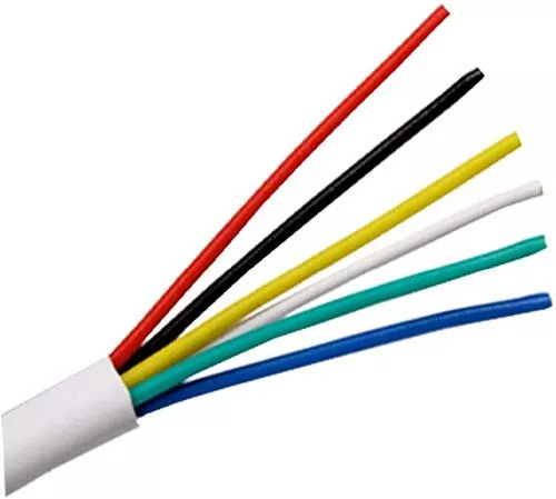 pace 6 Core Burglar Intruder CCA Alarm Cable - White