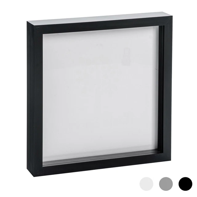 3D Box Photo Frame Standing Hanging Craft Shadow Picture Frames 10 x 10" Black