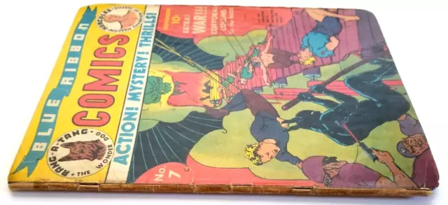 Blue Ribbon Comics #7 Gd 2.0 (Mlj) 1940 Scarce Corporal Collins Vs. The Nazis 3