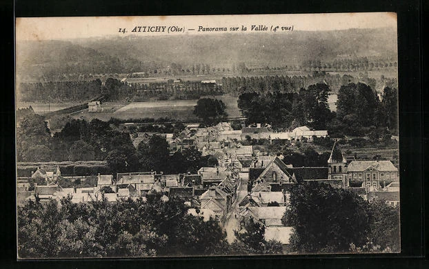 CPA Attichy, vue générale sur la Vallee