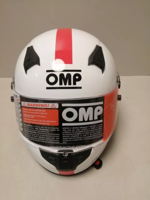 Motorradhelm Integralhelm OMP KJ8 EVO CMR WHITE HELMKARTING, S