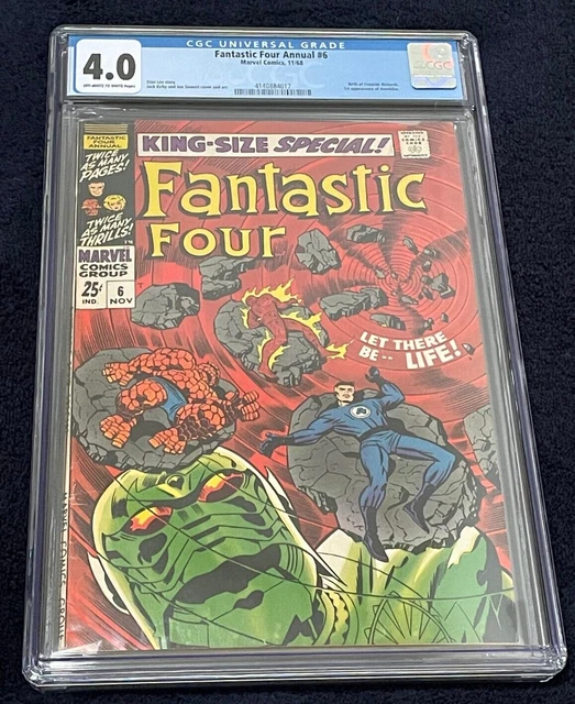 Fantastic Four Annual #6 (Nov 1968) ✨ Graded 4.0 OFF-W TO W by CGC✔1ST Annihilus