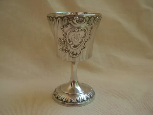 ANTIQUE FRENCH STERLING SILVER EGG CUP,LATE 19th OR EARLY 20th CENTURY.