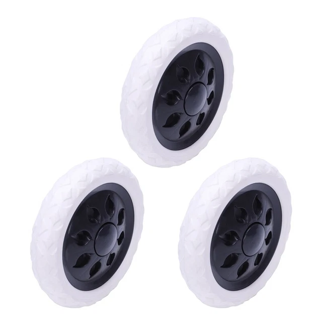 6 Wheel  Trolley Luggage Travelers Cartwheels 15.8 x 3.4 cm - Black & White A7Q2
