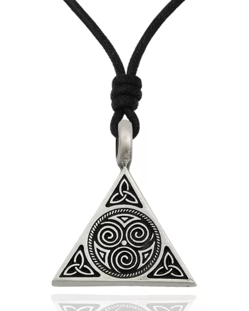 Celtic Triquetra Silver Pewter Charm Necklace Pendant Jewelry