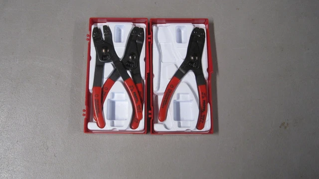 Proto Snap Ring Pliers #380 2 Pcs. External And 1 Pc Internal Usa New
