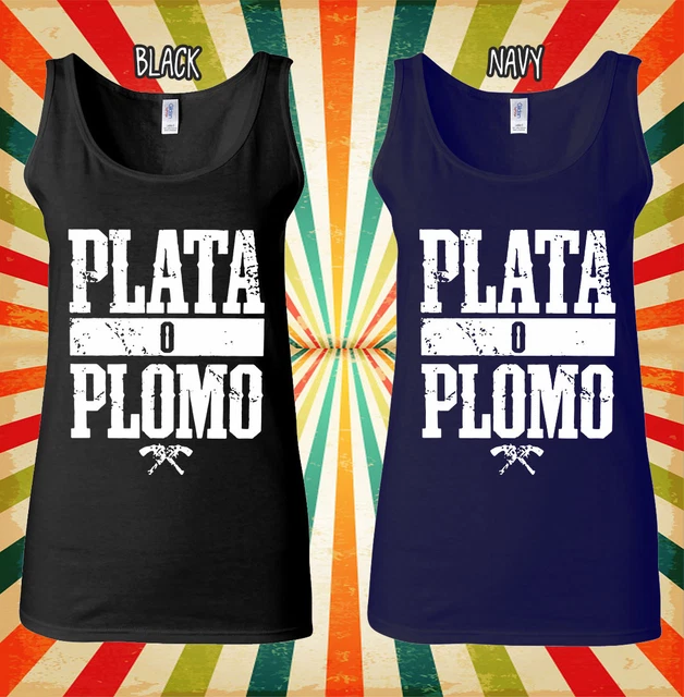 Maglietta unisex Pablo Escobar Plata O Plomo Drug Divertente Uomo Donna Gilet Tank Top 95 8