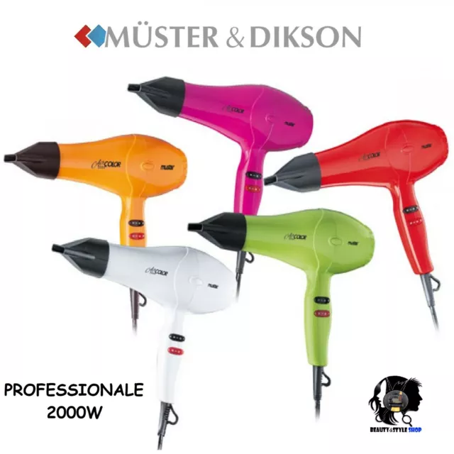 Phon Asciugacapelli Professionale Muster Air Color 3000 Parrucchiere 2000W
