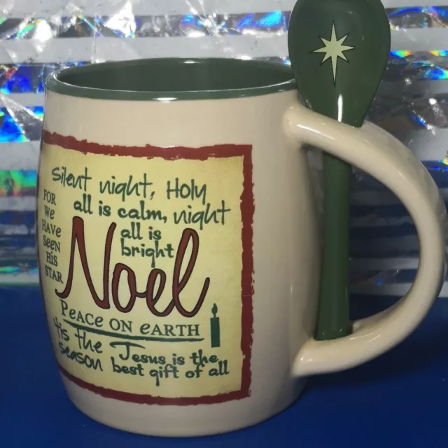 Miriam Hahn Designs Christmas Noel Cup And Spoon Gifts Of Faith Soup Tea Coffee