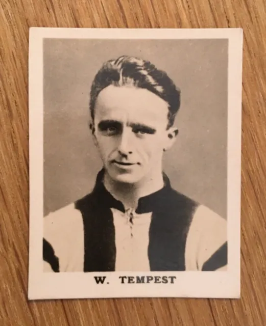 Stoke Player Trade Card by Thomson 1923 Footballers Small - William Tempest