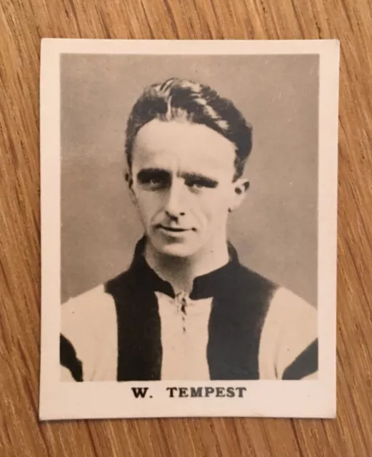 Stoke Player Trade Card by Thomson 1923 Footballers Small - William Tempest