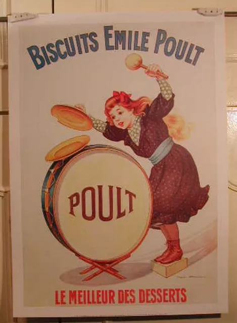AFFICHE - Biscuits Emile Poult - 50x70cm - Poster Envoi Roulé