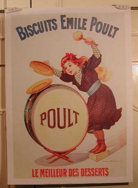 AFFICHE - Biscuits Emile Poult - 50x70cm - Poster Envoi Roulé