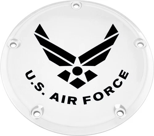 Chrome Air Force Derby Cover Custom Engraving AIRF04-12