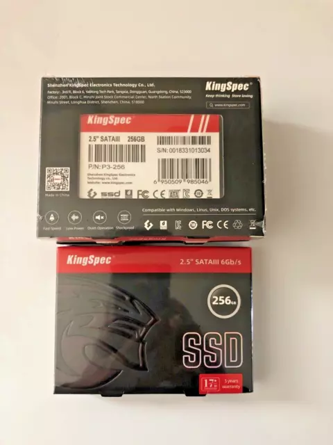 Disque Dur SSD interne externe KingSpec 2.5 SATA3 256 Go expédié depuis France