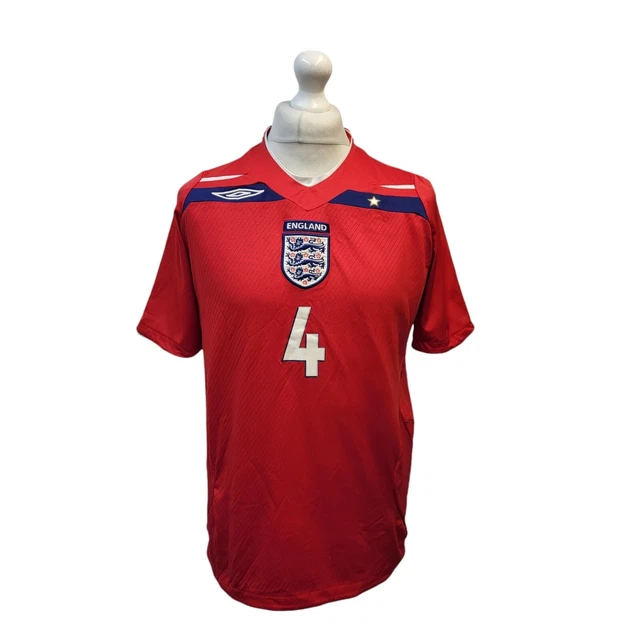 Maillot Football Rétro Umbro England Gerrard 4 Rouge 1994 - Taille Moyen Neuf