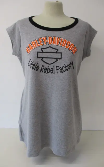 T-shirt Maternity Harley Davidson, logo Little Rebel Factory, Medium, UK14 - 16