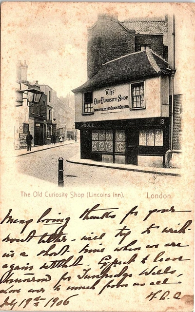 1906 London The Old Curiosity Shop Lincolns Inn Early Postcard 42-375