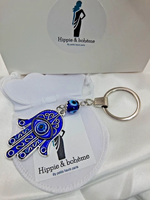 Lot De 2 Bijoux De Sac / Porte-clés Coeurs Brisés En Acier Argenté - Marque Caron - Neufs