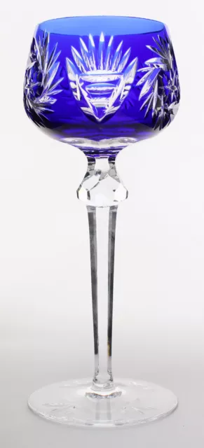 Wunderschöner Bleikristall Überfang Weinrömer von Wittwer