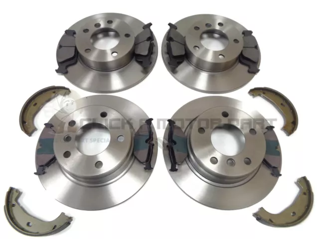 Bmw E36 318 Touring Front & Rear Brake Discs & Pads And Handbrake Shoes Set