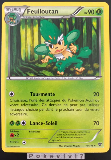 Carte Pokemon FEUILOUTAN 11/146 Rare XY1 XY de Base FR