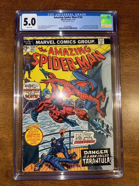 Amazing Spider-Man #134 1974 CGC 5.0 Mark Jewelers 1st Tarantula, Punisher Cameo
