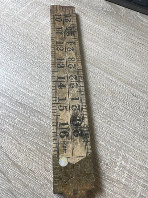 Vintage Boxwood RABONE No1187 -36" 4 fold wooden ruler
