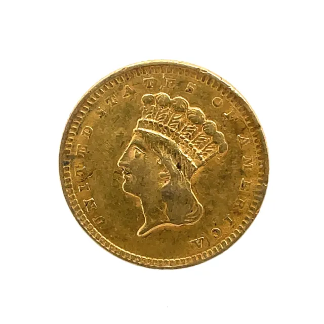 1856 G$1 Indian Princess Large Head Gold Dollar Coin #2 -Type 3