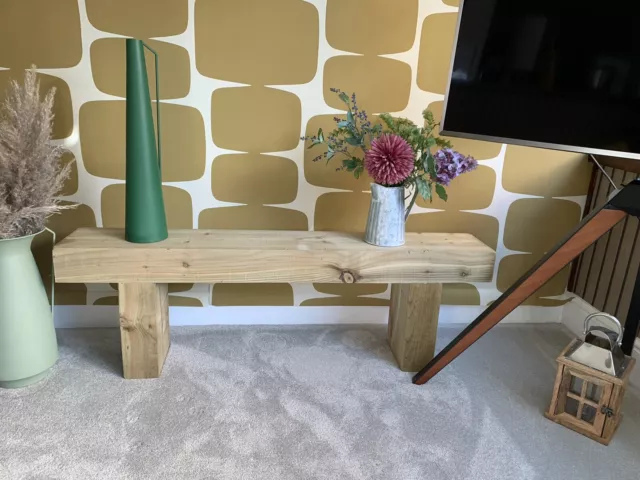 Handmade Treated 120cm Wooden Garden Sleeper Bench