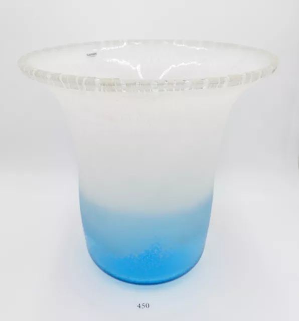 1980er Jahre ALFREDO BARBINI XL 7 Kg Vase Bodenvase signiert Murano Glas