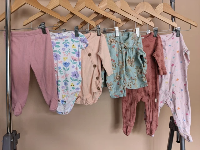 Girls Clothes Bundle 3-6 Months Baby Girl Babygrow Vest Carter's Bunny & Bear