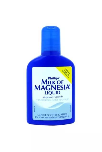PHILLIPS ' LAIT De Magnesia Liquide Saveur Menthe 200ml EUR 37,44 -  PicClick FR