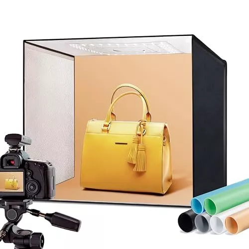 ® Fotostudio Set 50 x 50 x 50 cm professionelle superhelle Fotobox mit 50 W /...