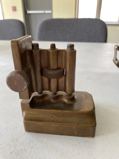 Vintage Brass Adjustable Rule Holder (compare to Starrett No. 62) Vintage Brass Adjustable Rule Holder (compare to Starrett No. 62)
