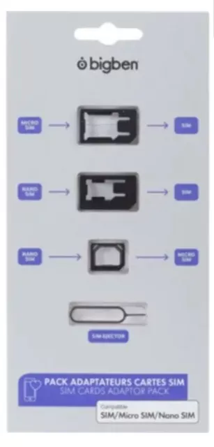 Pack Adaptateurs Cartes SIM + Pic Sim