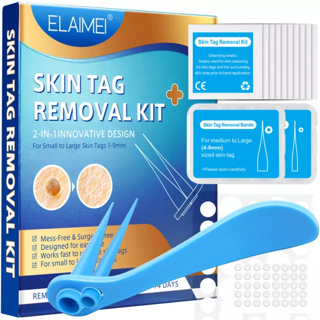 1 set Skin Tags Removal Kit Remove 2-8mm Small and Large Sized Skin Tags/Warts