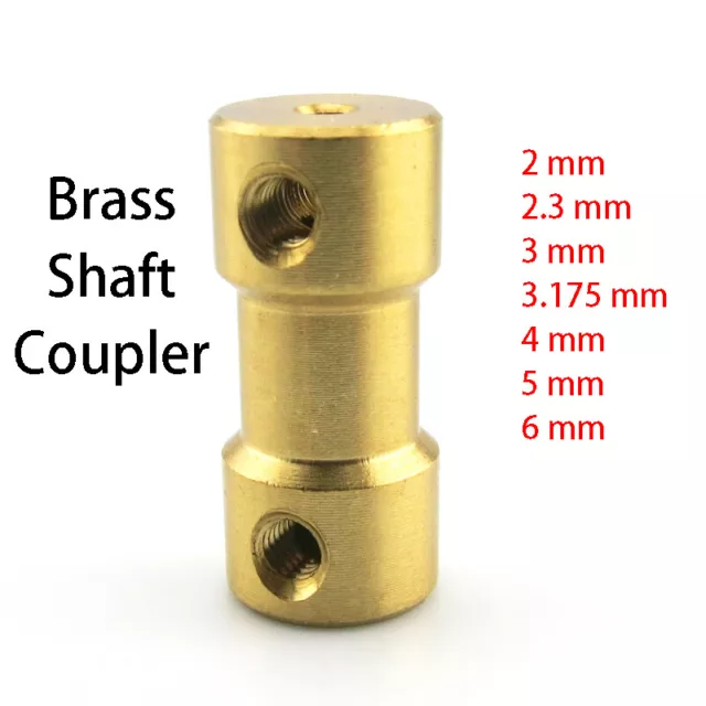 Adattatore accoppiatore albero in ottone 2 mm-6 mm adattatore giunto rigido connettore motore