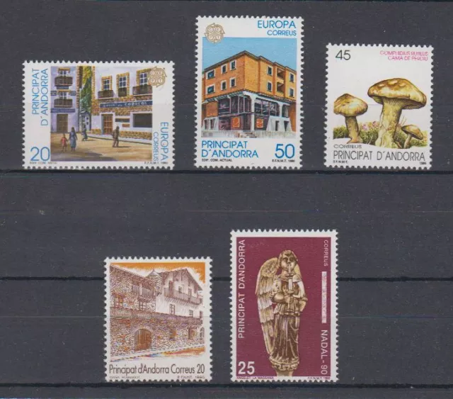 Andorra Spagnola (1990) Anno Completo Nuovo MNH Spain - edifil 218/222