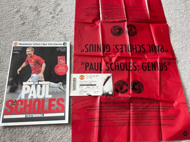 Paul Scholes Testimonial Manchester United Football Programme 2011