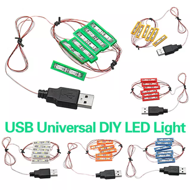 LED Licht Beleuchtung Set Für Lego MOC Spielzeug USB Port Lighting Universal DIY 3